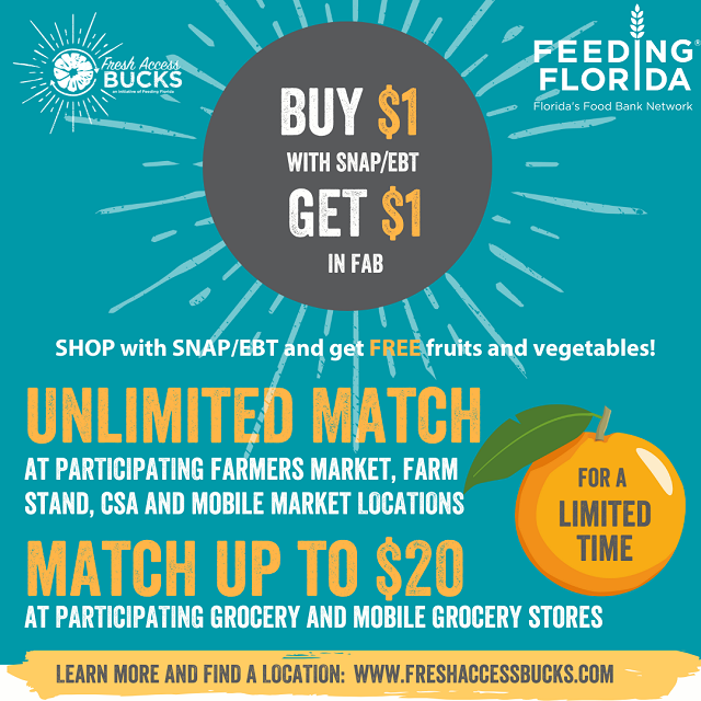 Double SNAP Florida Produce Unlimited Match 